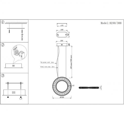 Подвесной светильник Newport 8240/300 gold NEW