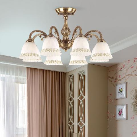 Люстра Eurosvet Campina 60107/8 бронза