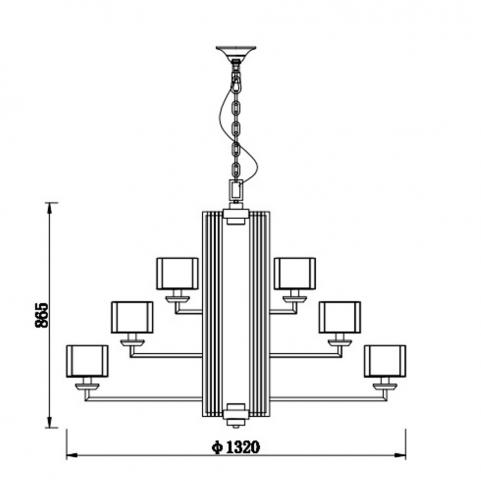 Подвесной светильник Newport Alexandra 4412+6+3/C gold