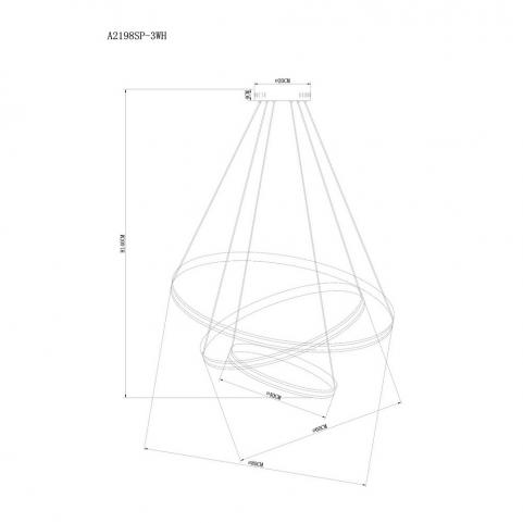 Светильник подвесной Arte Lamp Meridiana A2198SP-3WH