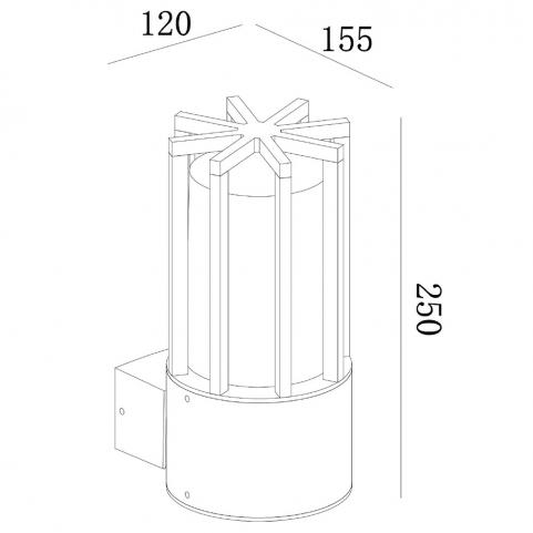 Настенный уличный светильник Maytoni Barrel O453WL-01GF