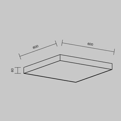 Потолочный светильник Maytoni Technical Ceiling 4000K Zon C032CL-90W4K-SQ-B