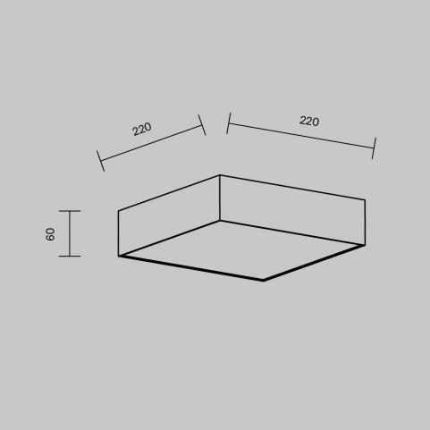 Потолочный светильник Maytoni Technical Ceiling 3000K Zon C032CL-24W3K-SQ-B