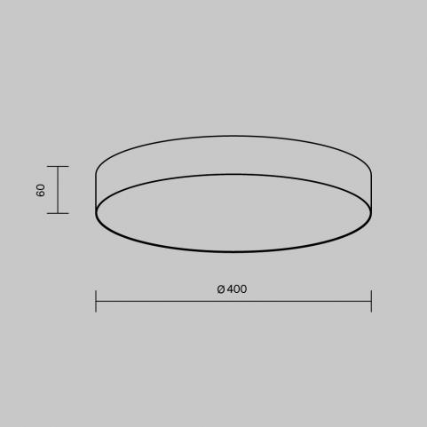 Потолочный светильник Maytoni Technical Ceiling 4000K Zon C032CL-45W4K-RD-B