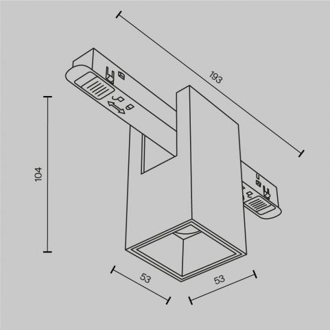 Трековый светильник Maytoni Technical Exility 4000K Alfa TR121-2-7W4K-BS