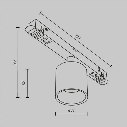 Трековый светильник Maytoni Technical Exility 3000K  Alfa S TR132-2-7W3K-B