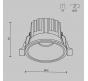 Точечный светильник Maytoni Technical Downlight 4000K Round DL058-7W4K-W